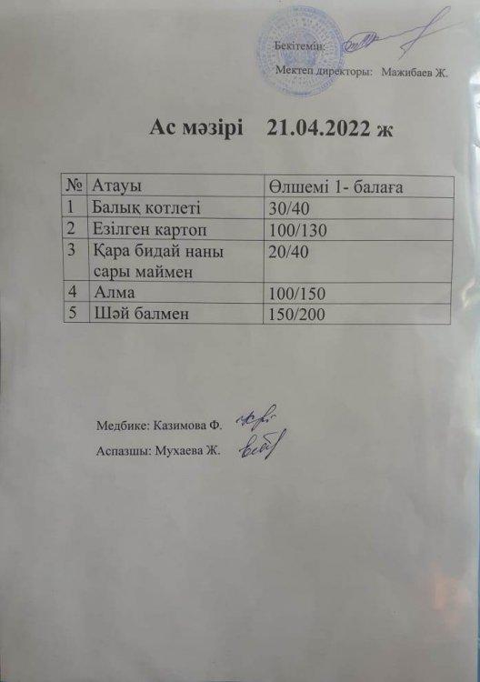 Ас мәзірі