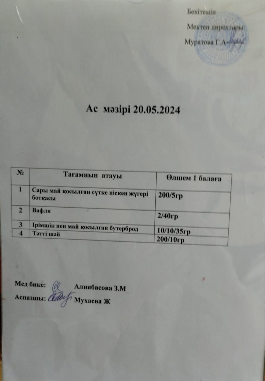 Ас мәзірі