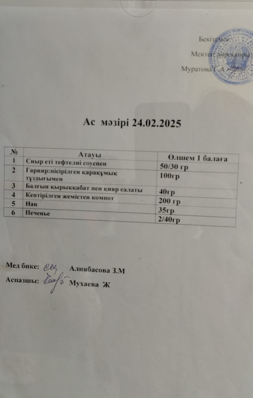 Ас мәзірі