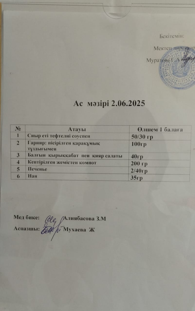 Ас мәзірі