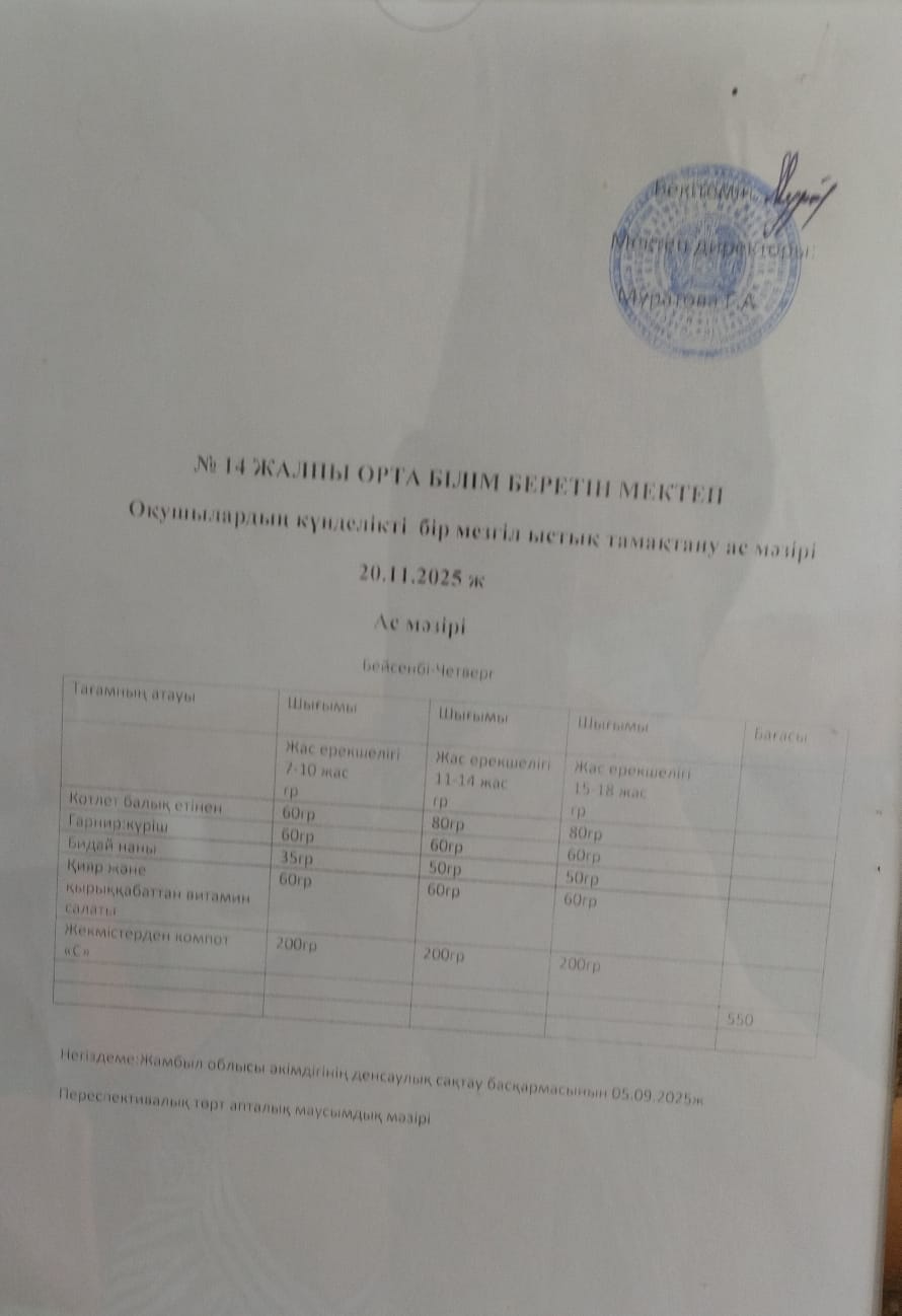 Ас мәзірі