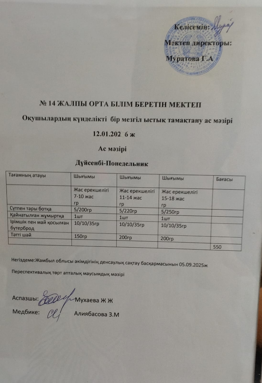 Ас мәзірі