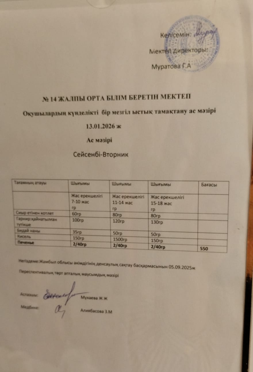Ас мәзірі