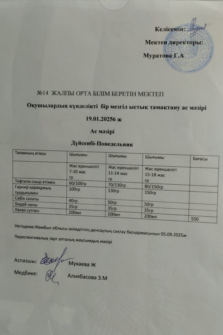 Ас мәзірі