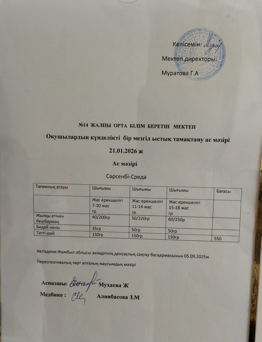 Ас мәзірі