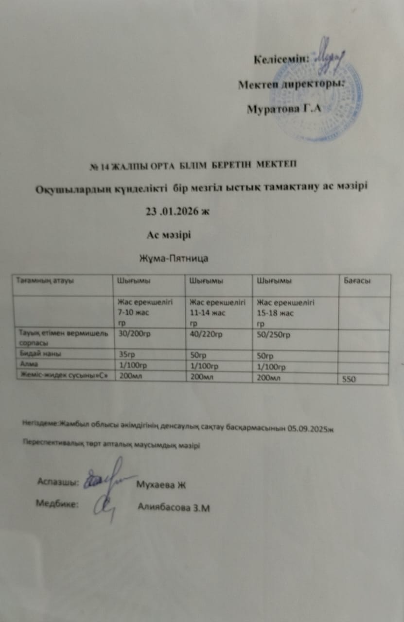 Ас мәзірі