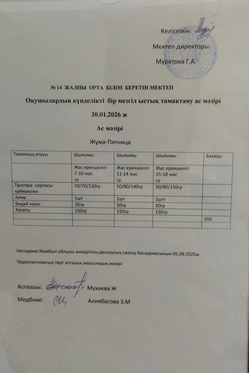 Ас мәзірі