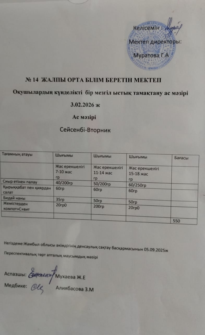 Ас мәзірі