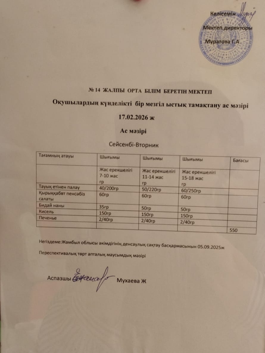 Ас мәзірі