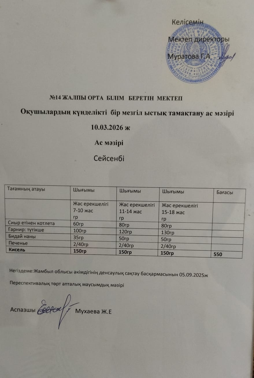 Ас мәзірі
