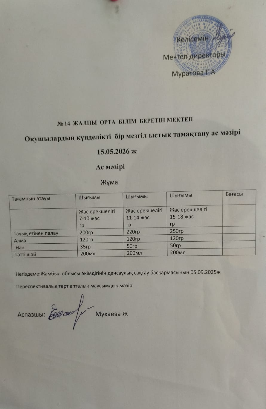 Ас мәзірі