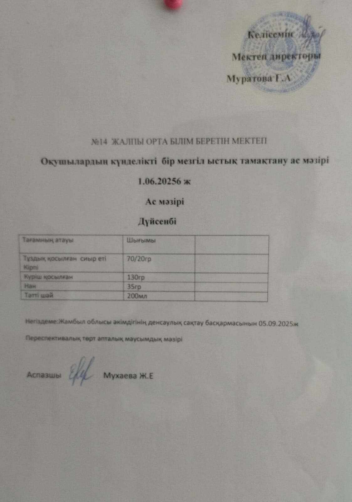 Ас мәзірі