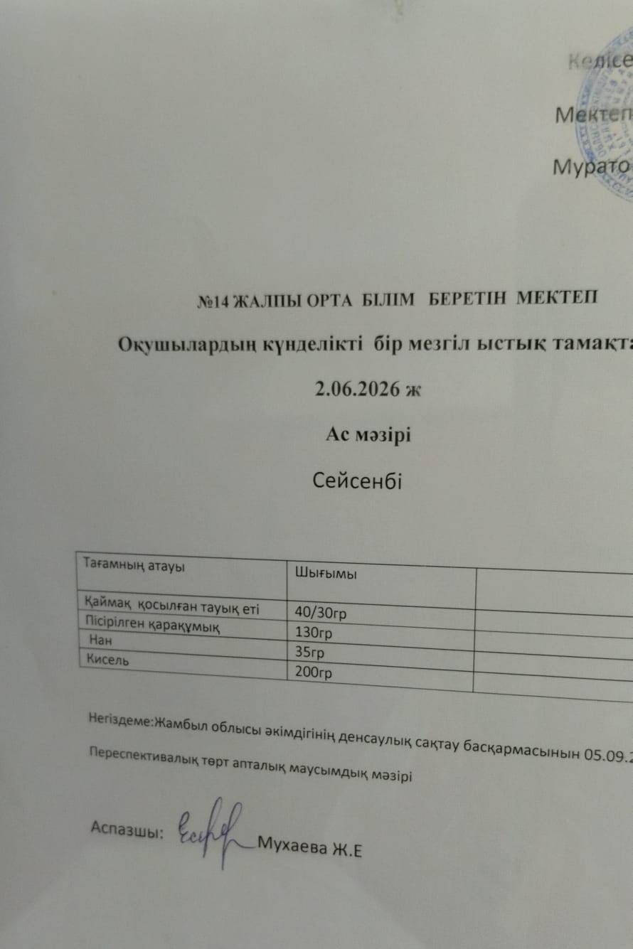 Ас мәзірі